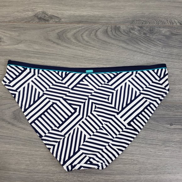 Cleo by Panache Lucille Classic Geometric Striped Bikini Bottom Size Medium - Picture 4 of 9